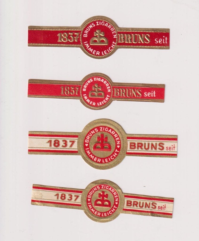sigarenbanden - BRUNS, Ophalen of Verzenden, Zo goed als nieuw, Sigarenbandjes