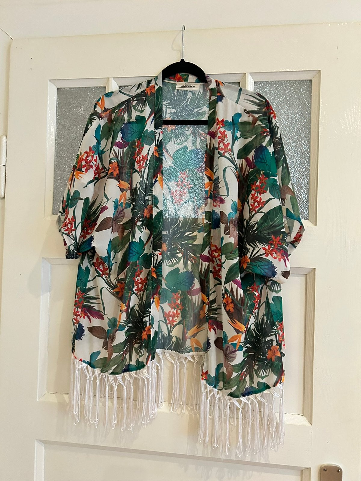 Miss America kimono., Verzenden, Zo goed als nieuw, Maat 36 (S), Meerkleurig