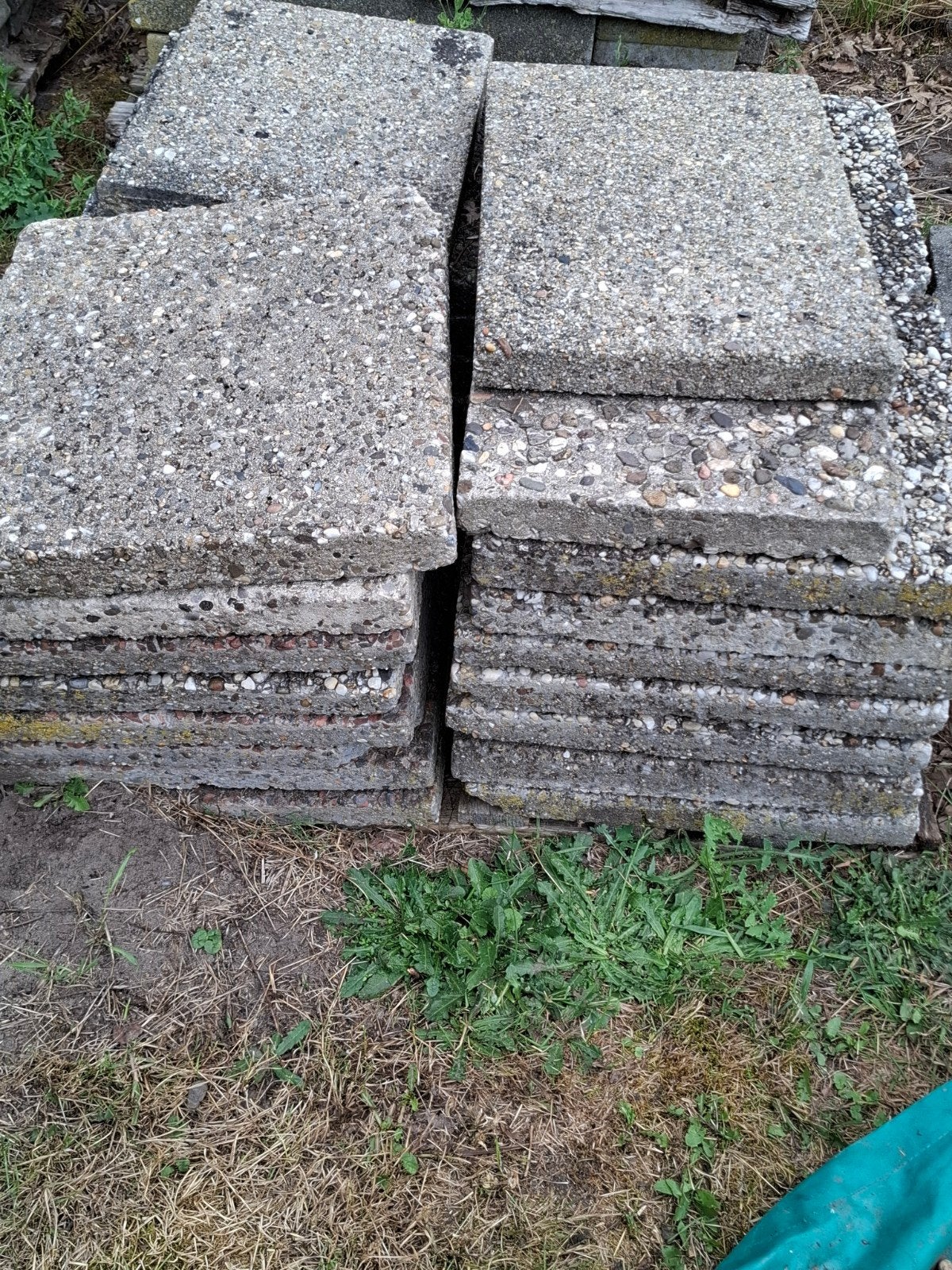 grindtegels gratis, Ophalen, Gebruikt, Beton, Terrastegels