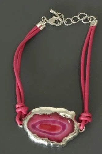 Armband met platte steen - Roze, Info@medase.nl, Medase, Nieuw, Ophalen of Verzenden