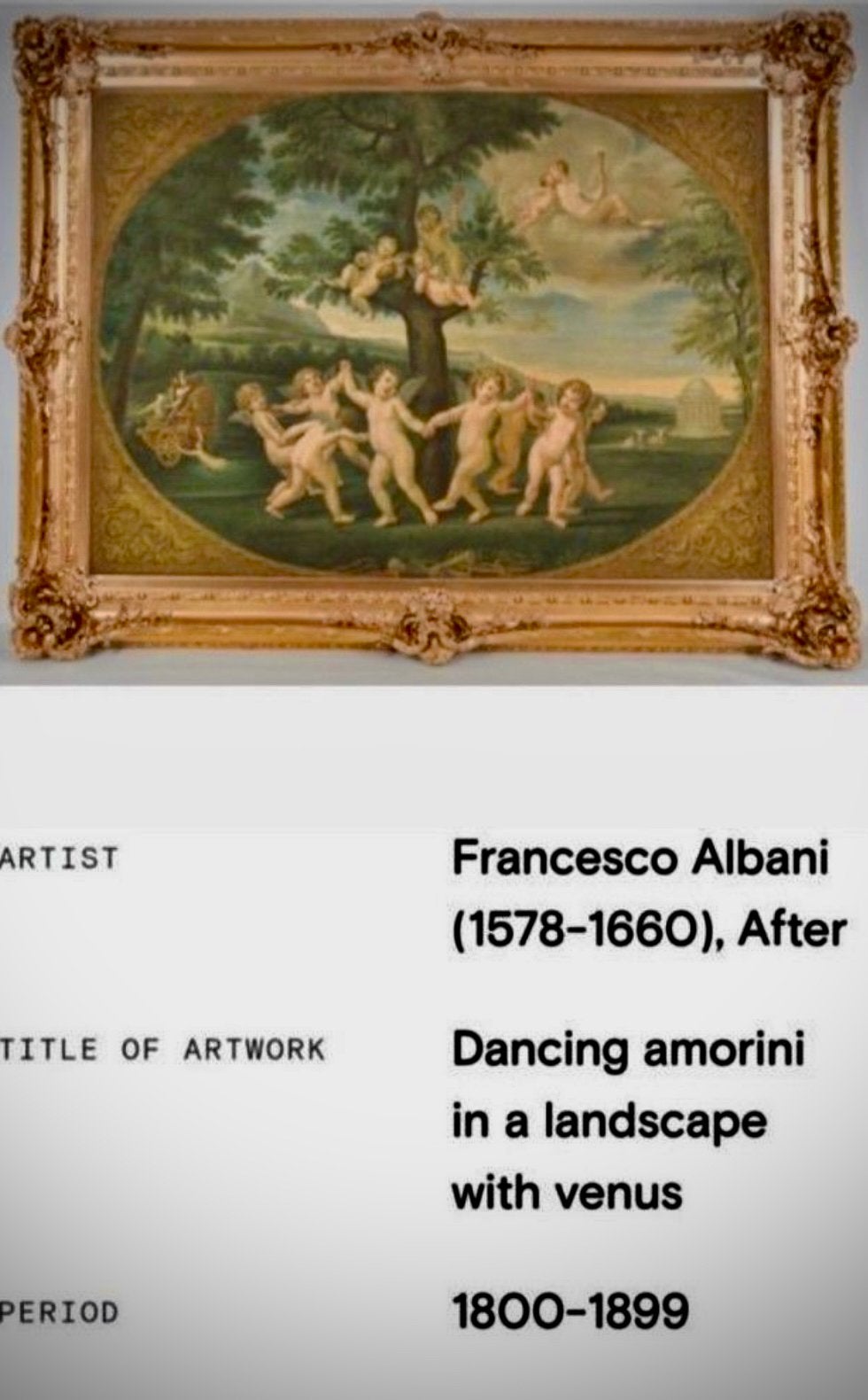 Groot schilderij - Francesco Albani 1578 - 1660, Antiek en Kunst, Kunst | Schilderijen | Klassiek, Ophalen