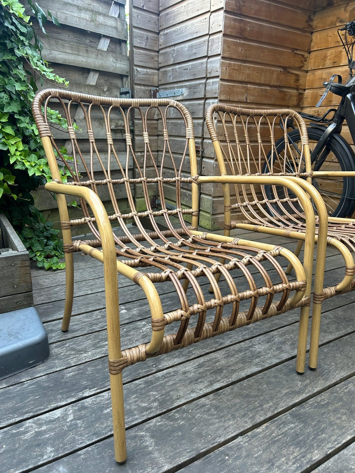 Tuin stoelen rotan, Ophalen, Zo goed als nieuw, Rotan