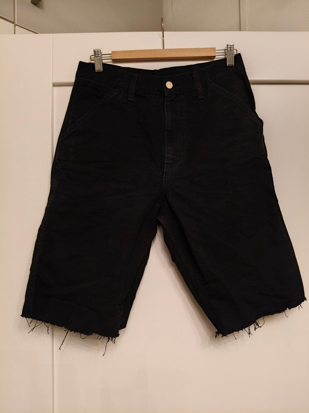 Carhartt WIP Single Knee Short Zwart - Maat 29/32, Zwart, Ophalen of Verzenden, Zo goed als nieuw, Maat 46 (S) of kleiner