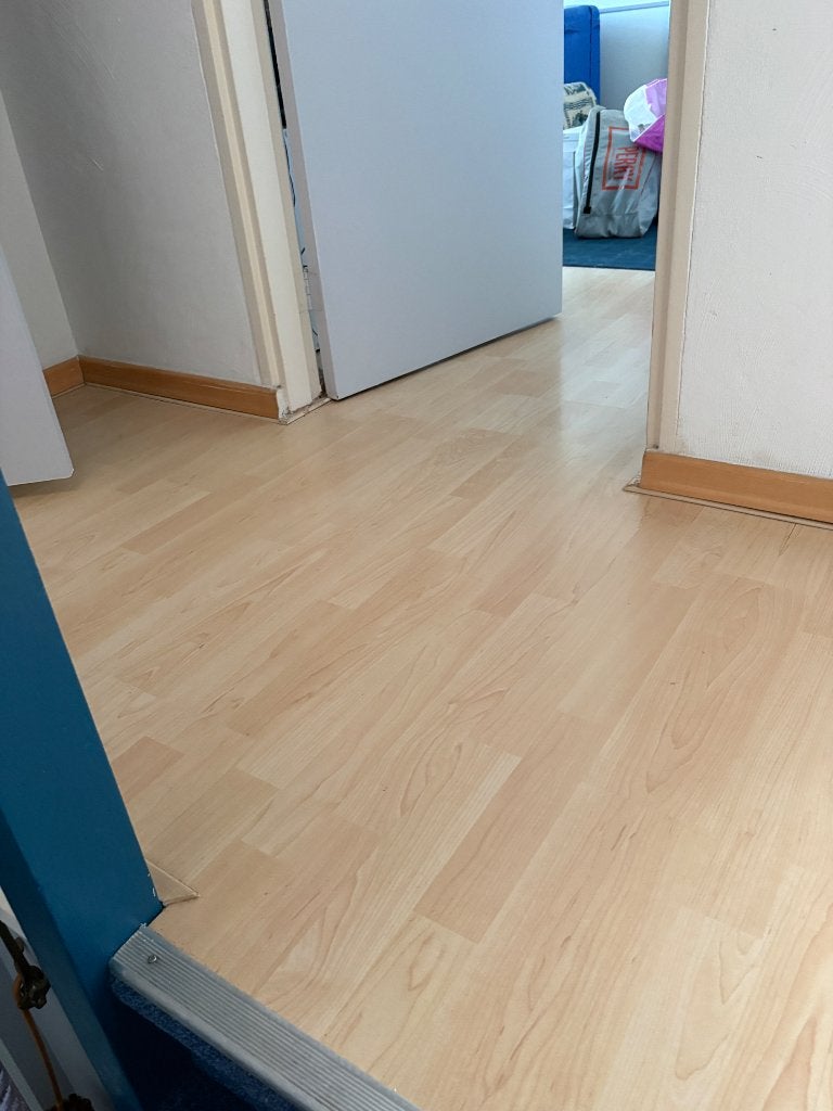 Laminaat voor 3 slaapkamers en overloop met ondervloer, Ophalen, Gebruikt
