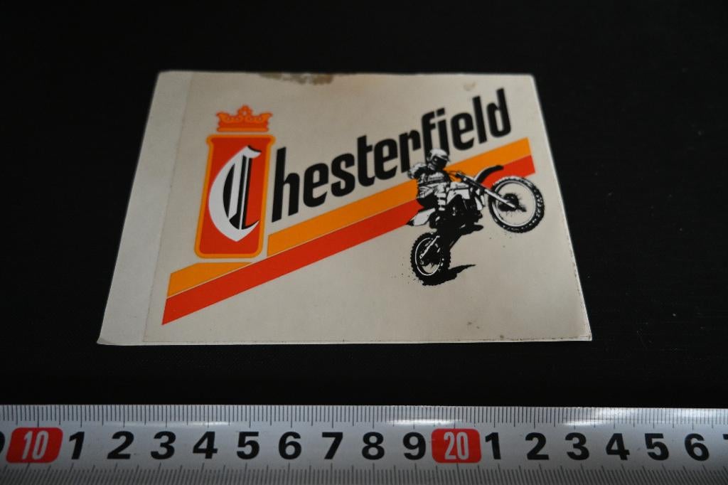 sticker Transparant CHESTERFIELD  crossmotor motor, Verzamelen, Ophalen, Zo goed als nieuw
