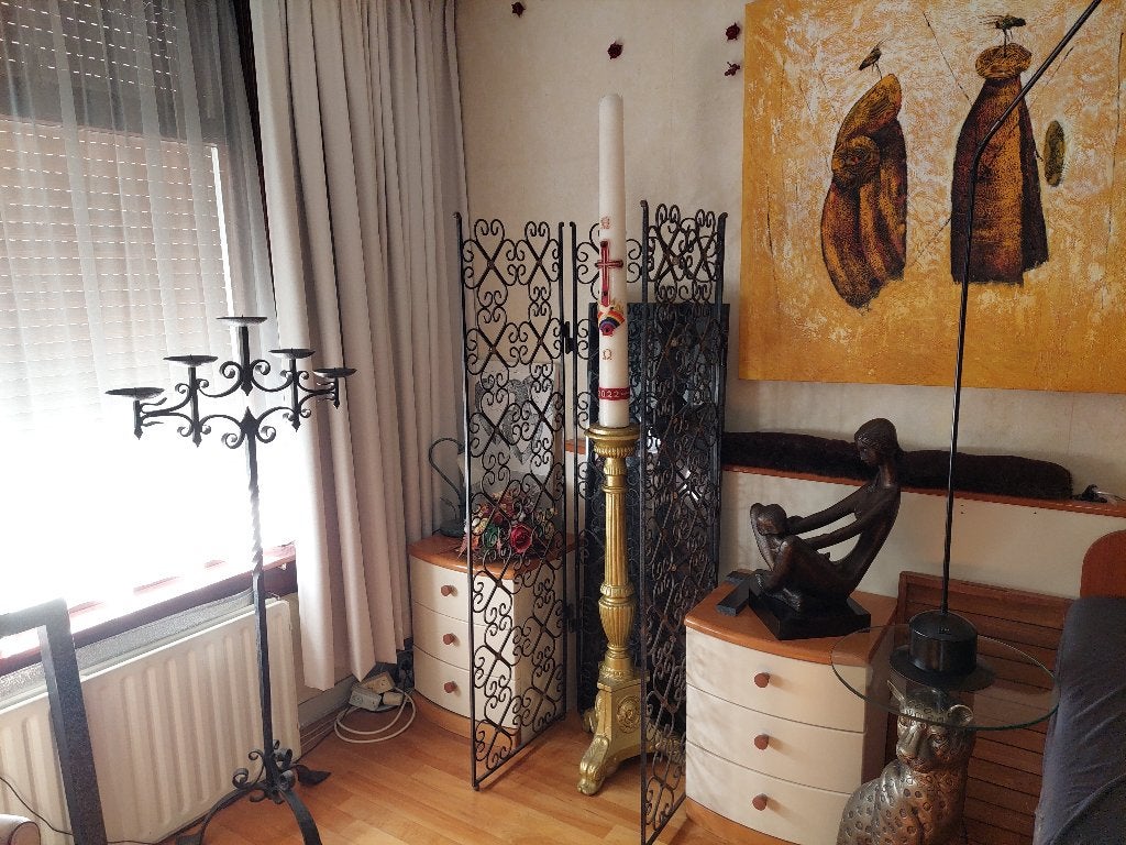 Smeedijzeren roomdivider / 148 cm. B / 160 cm. H / Scherm, Ophalen, Gebruikt