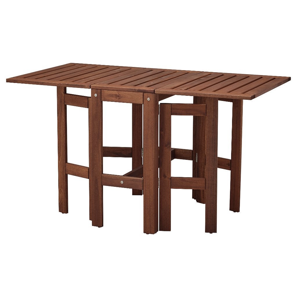 IKEA ÄPPLARÖ inklapbare tuinset met 2 stoelen en kussens, Tuin en Terras, Gebruikt, Bijzettafel, Hardhout, Tuinset