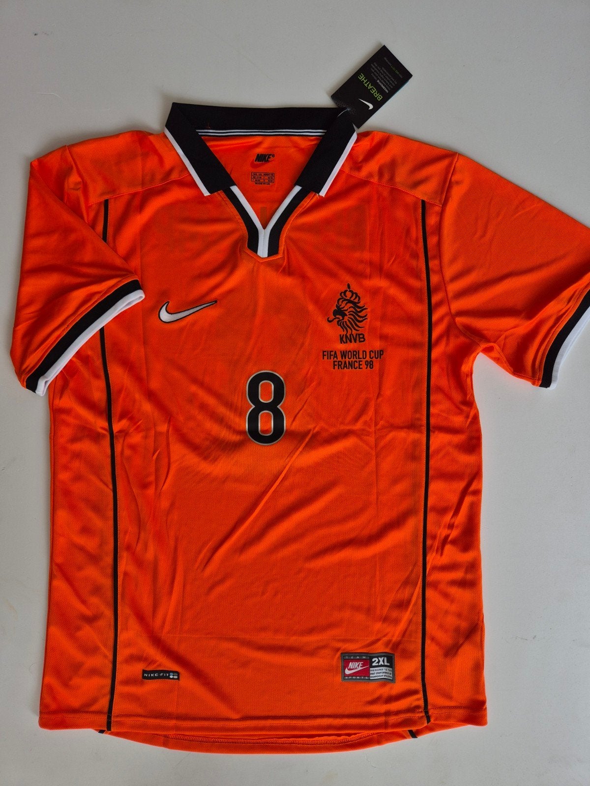 Voetbalshirt, Oranje, WK 1998, Bergkamp 8, nieuw, XL, Nike, Oranje, Ophalen of Verzenden, Voetbal