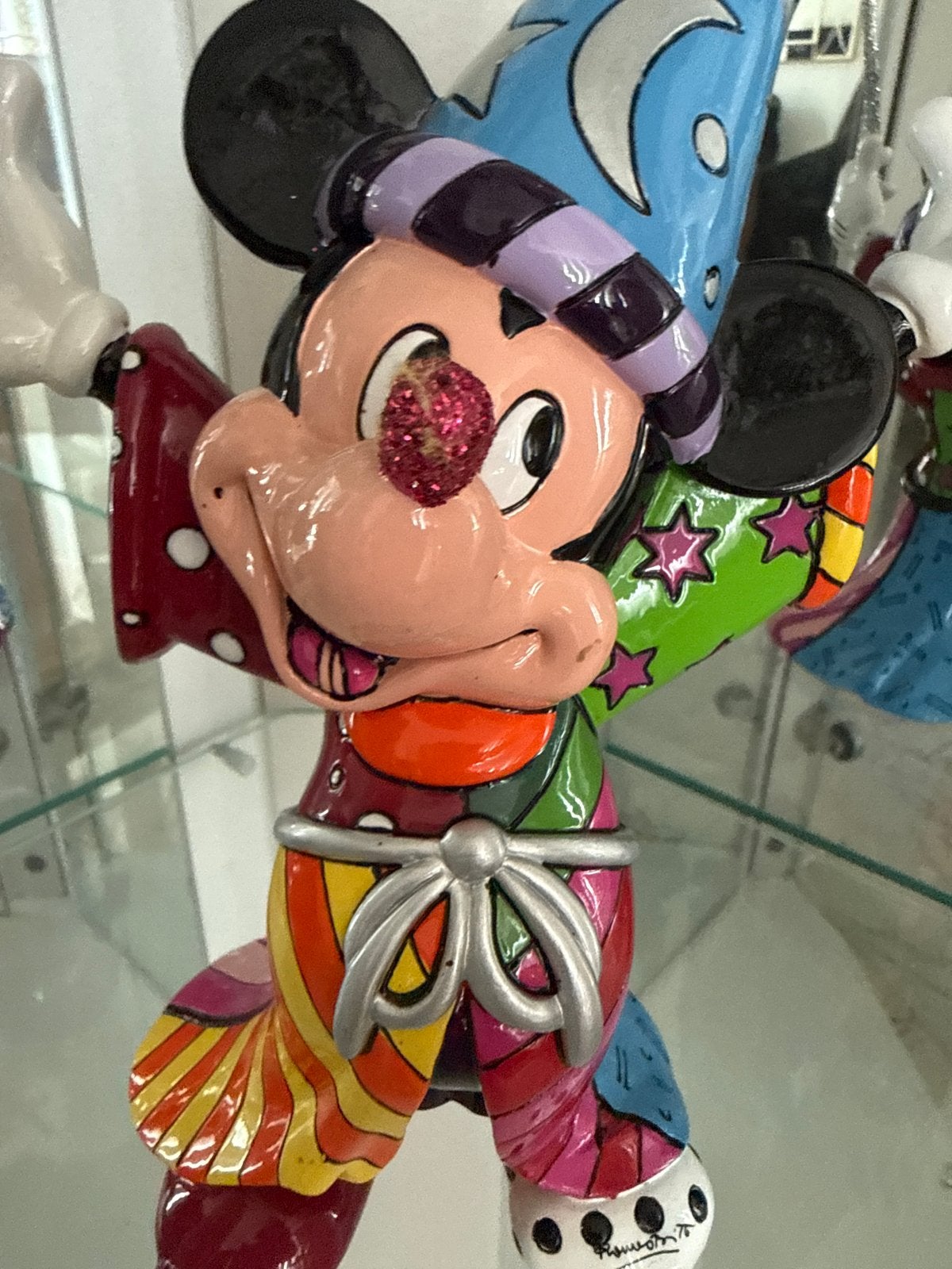 Disney Mickey Mouse Fantasia Beeldje Romero Britto, Ophalen of Verzenden, Mickey Mouse, Zo goed als nieuw, Beeldje of Figuurtje