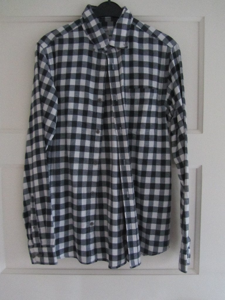 Overhemd Jack & Jones flanel S, Kleding | Heren, Verzenden, Halswijdte 38 (S) of kleiner, Zwart, Zo goed als nieuw