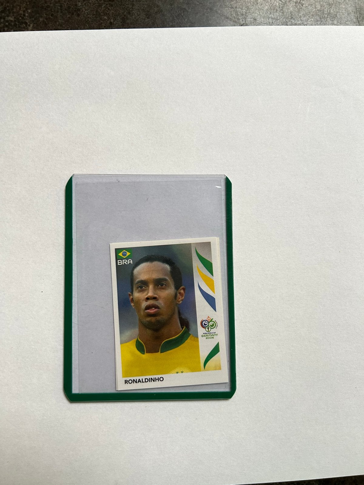 Zeldzame Ronaldinho Panini WK 2006 Sticker - Brazilië, Ophalen of Verzenden, Zo goed als nieuw, Buitenlandse clubs, Poster, Plaatje of Sticker