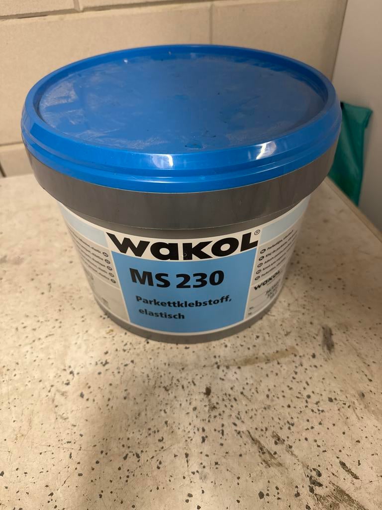 Wakol MS 230 Parketlijm Elastisch 18kg, Ophalen of Verzenden, Nieuw, Overige materialen, Parket
