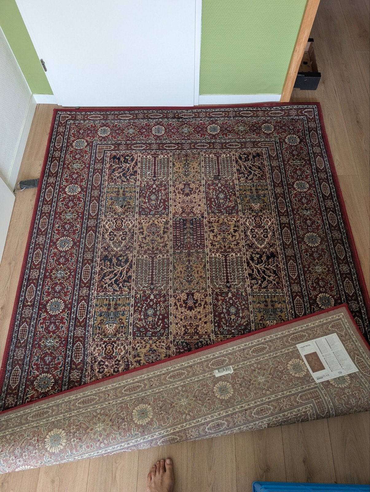 Ikea valby ruta tapijt vloerkleed 170x230, Ophalen, Gebruikt, Klassiek, Oosters, 150 tot 200 cm