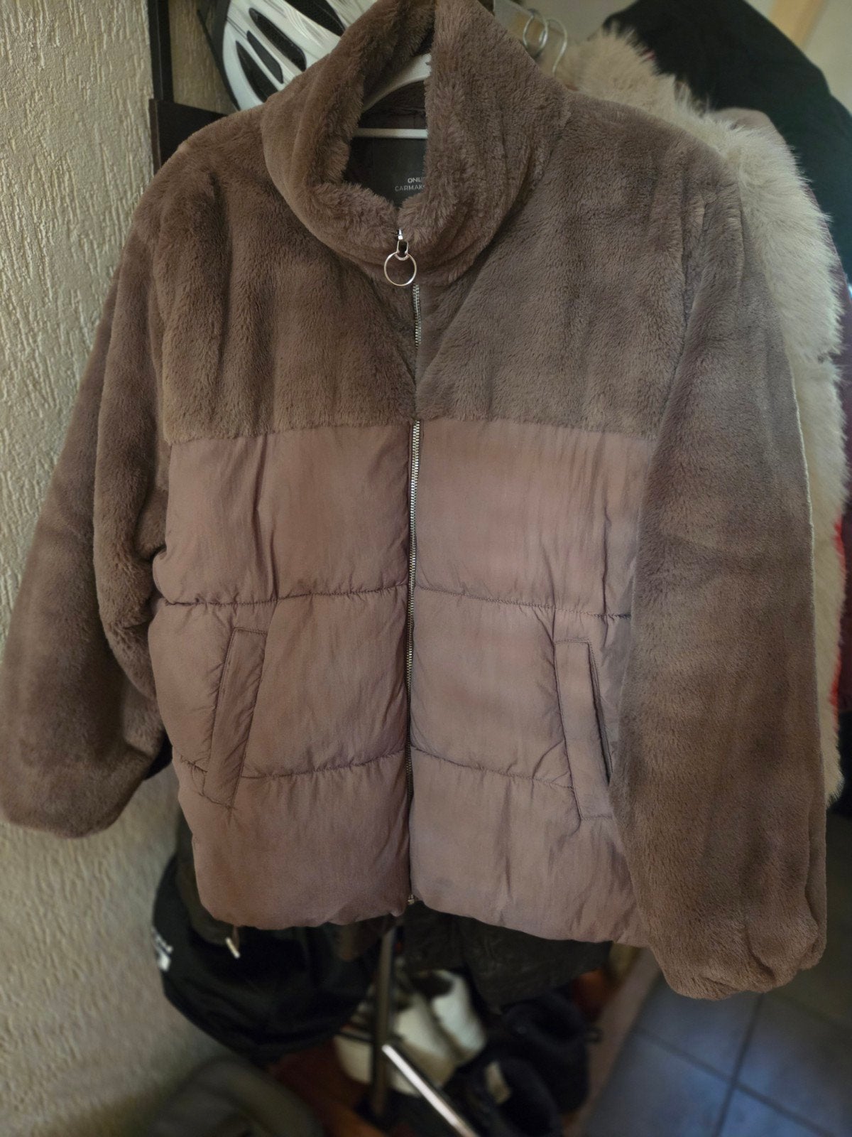 zgan only Carmakoma winterjas maat 42-44 met teddy bruin, Bruin, Maat 42/44 (L), Ophalen of Verzenden, Zo goed als nieuw