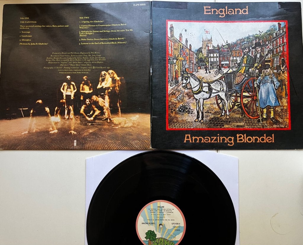 EN1 England Amazing Blondel UK72 €15 Folk rock, Cd's en Dvd's, Vinyl | Rock, LP, Gebruikt, Ophalen of Verzenden, Beschermende buitenhoes