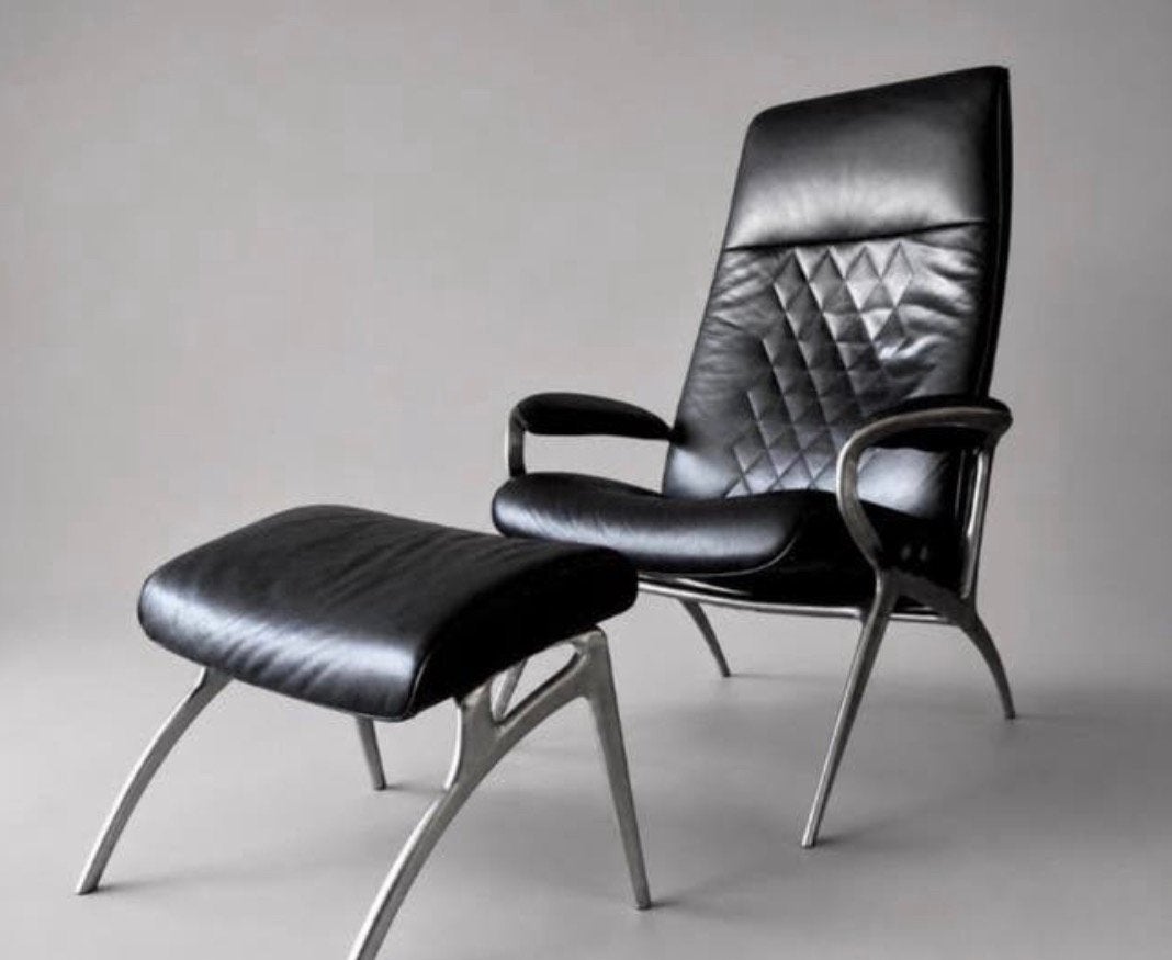 Stressless James Lounge Chair Ottoman Black Leather, Huis en Inrichting, Fauteuils, Ophalen, -, Zo goed als nieuw, Stressless