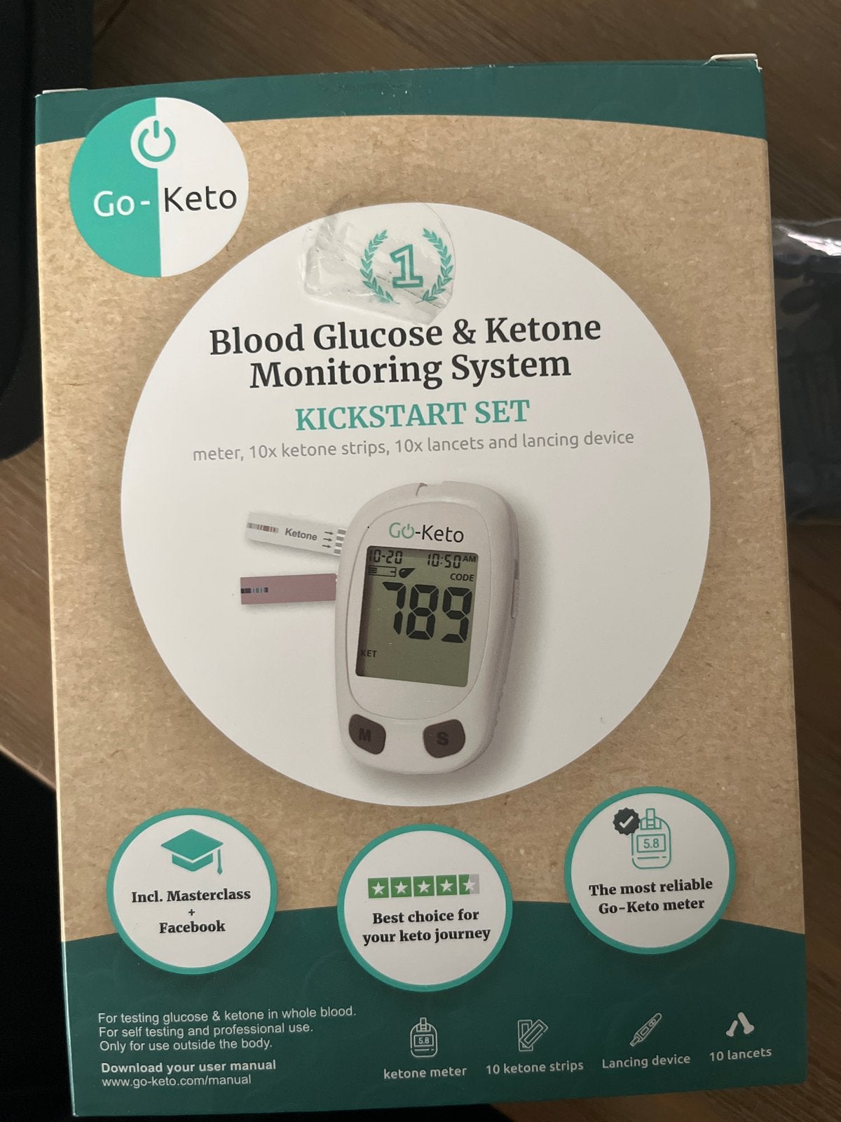 Go-Keto Bloedglucose & Ketonen Monitor Systeem Kickstart, Ophalen of Verzenden, Zo goed als nieuw, Overige typen