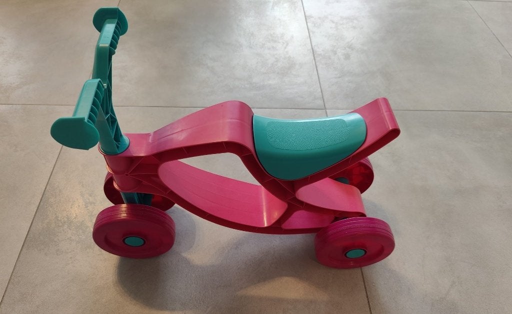BIG Flippi Loopfiets Roze/Turquoise – Zo goed als nieuw, Ophalen, Zo goed als nieuw, Loopfiets