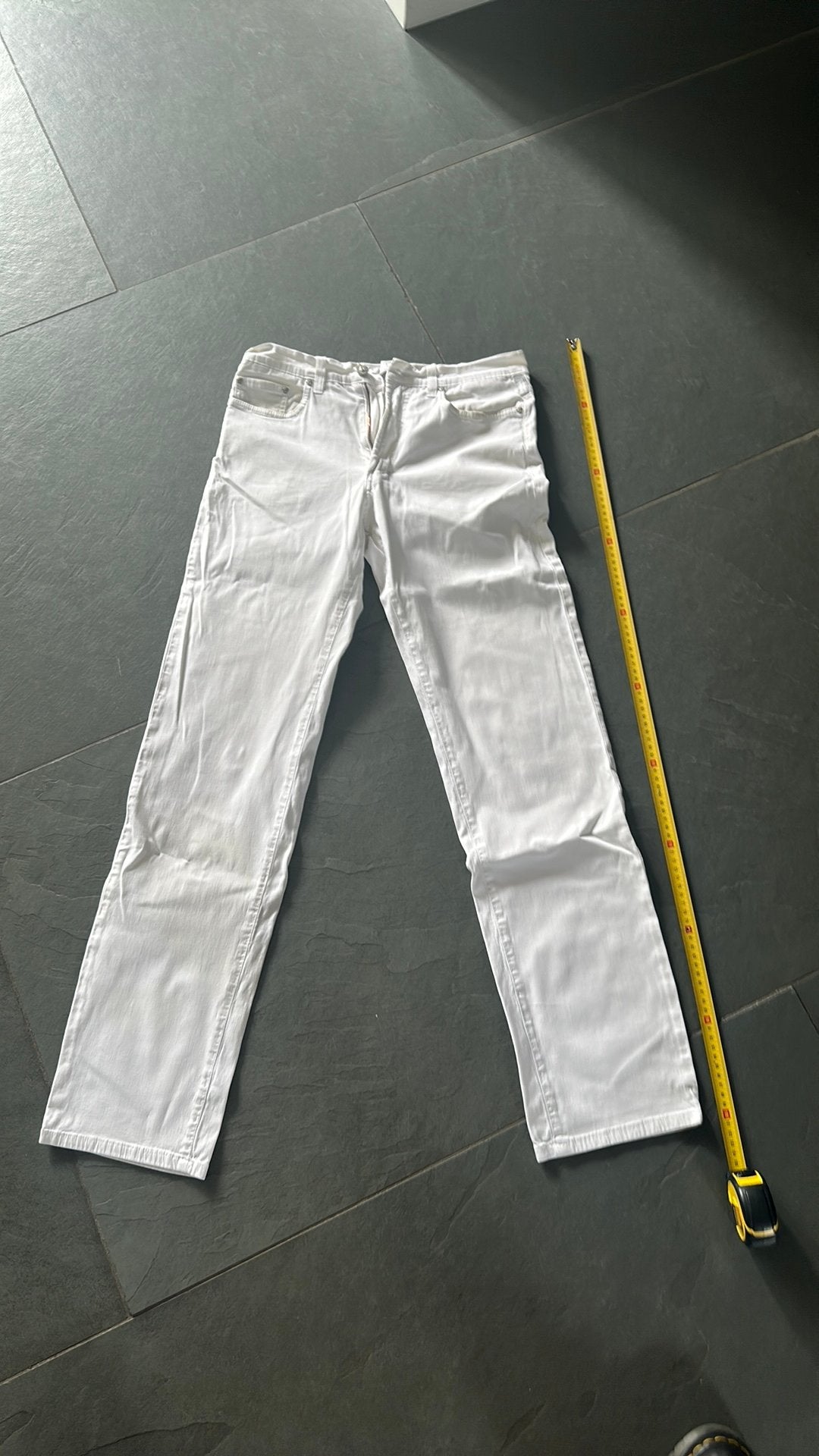Broek wit spijker merk versace maat 34 48, Ophalen of Verzenden, Zo goed als nieuw, Wit, W33 - W34 (confectie 48/50)