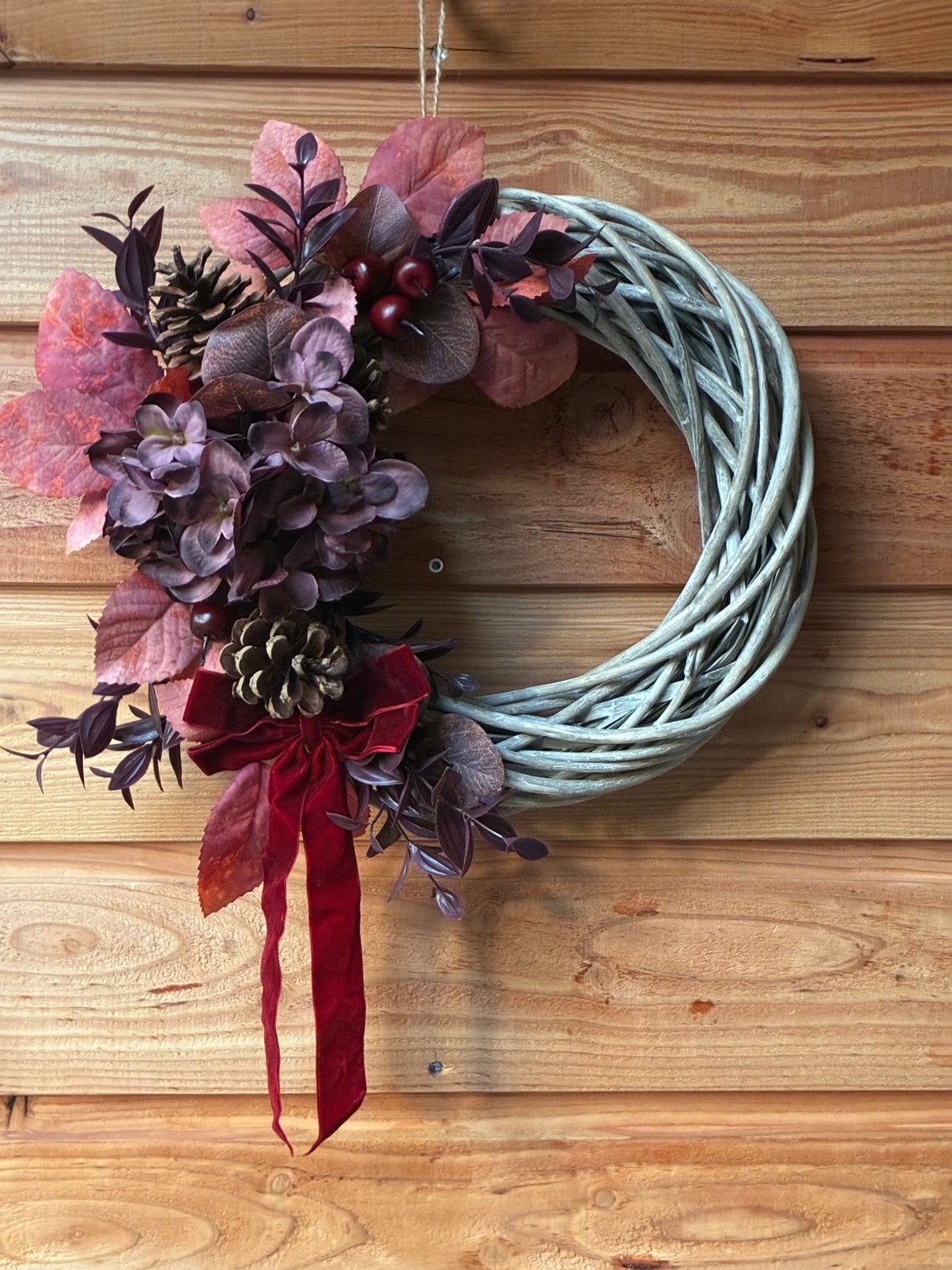 Autumn Romance – handgemaakte herfstkrans, 30 cm, Krans, Nieuw, Ophalen of Verzenden