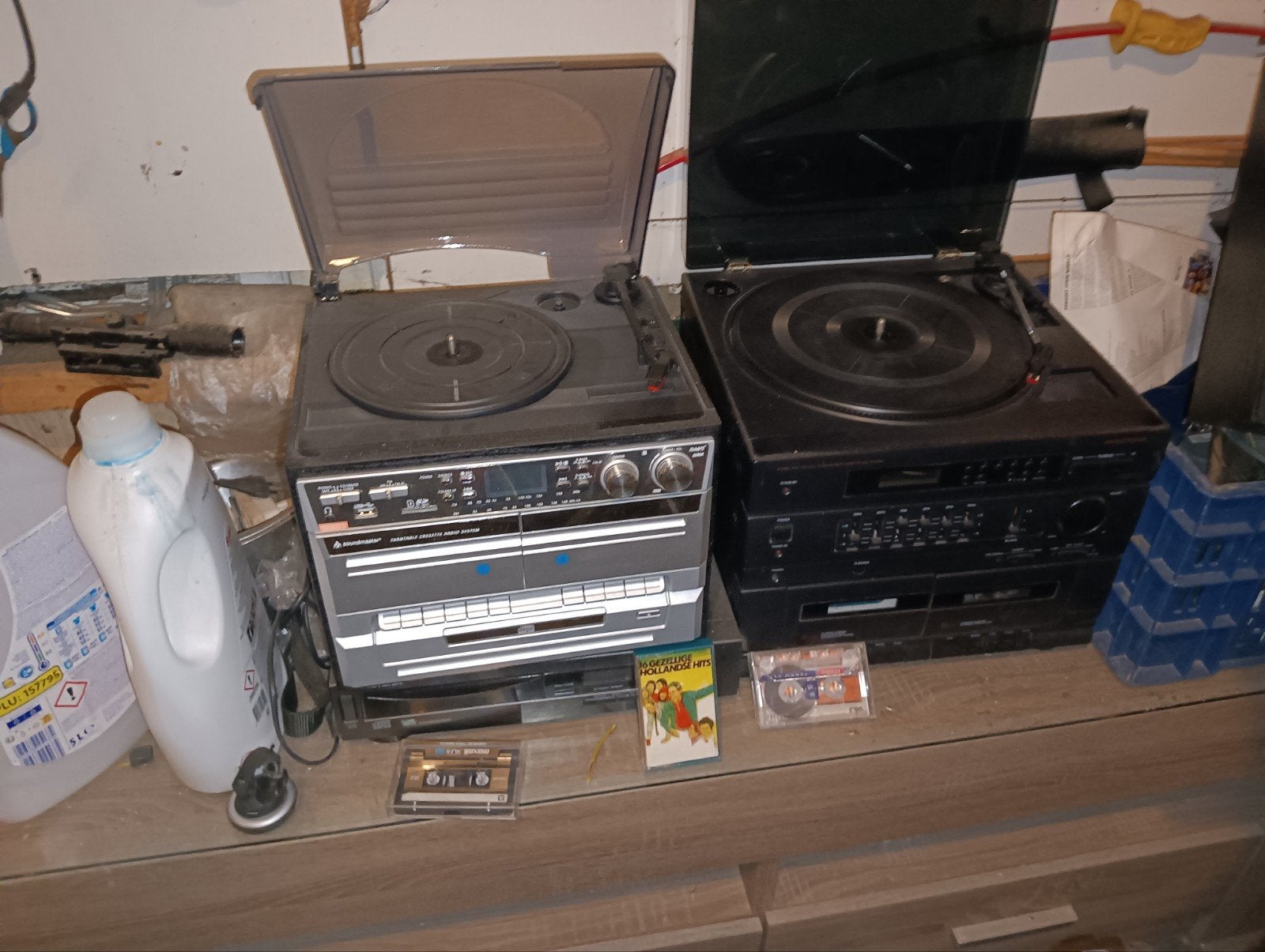 2 goede oude stereo paratuur met 4 band en 33 lps  platen, Ophalen of Verzenden, Overige merken