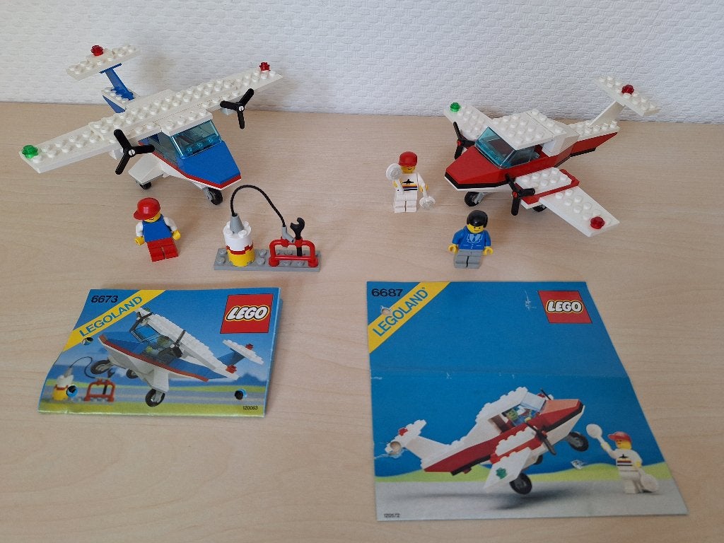 * Lego: 6673 Solo Trainer, 6687 Turbo Prop, vliegtuigen *, Lego, Ophalen of Verzenden, Zo goed als nieuw, Complete set