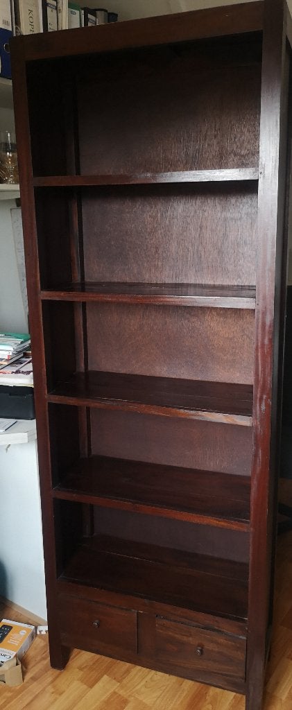 boekenkast, Huis en Inrichting, Ophalen, Gebruikt, 50 tot 100 cm, Donker hout