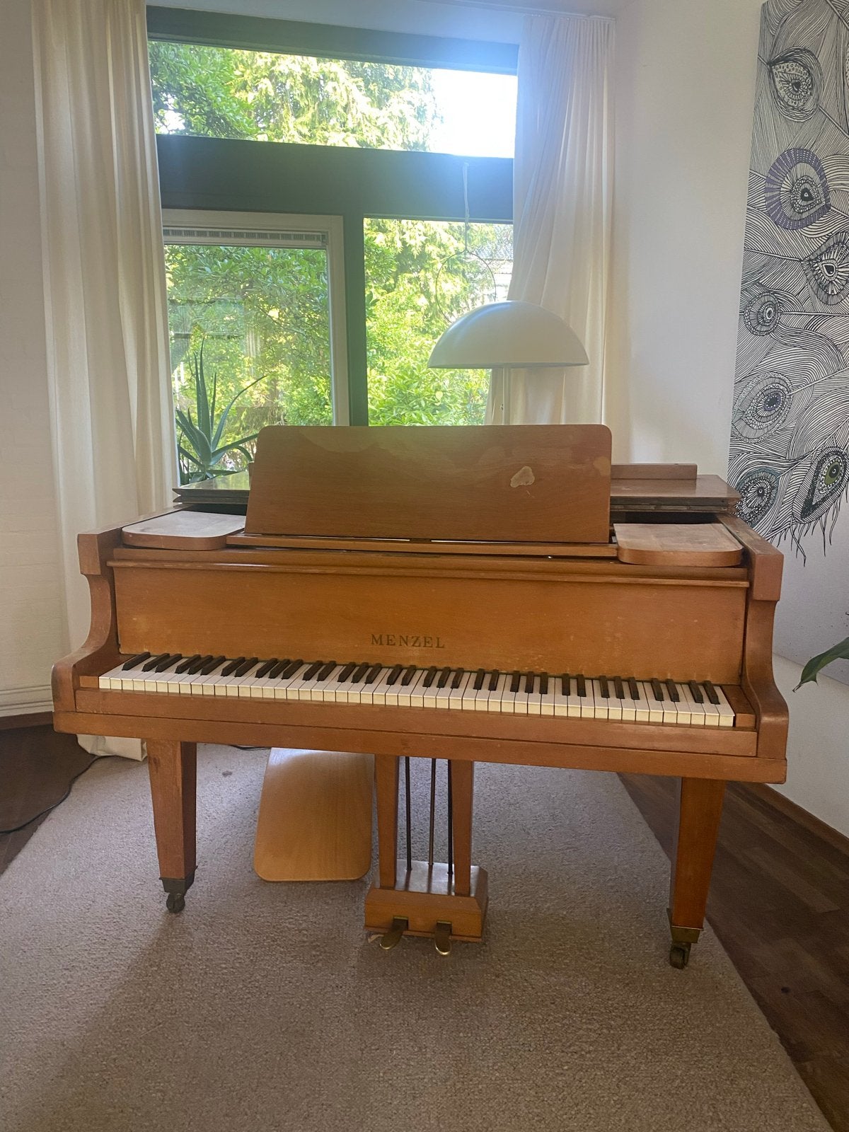 Menzel Vleugel  (baby) - Gebruikt, Muziek en Instrumenten, Piano's, Ophalen, Gebruikt, Bruin, Digitaal