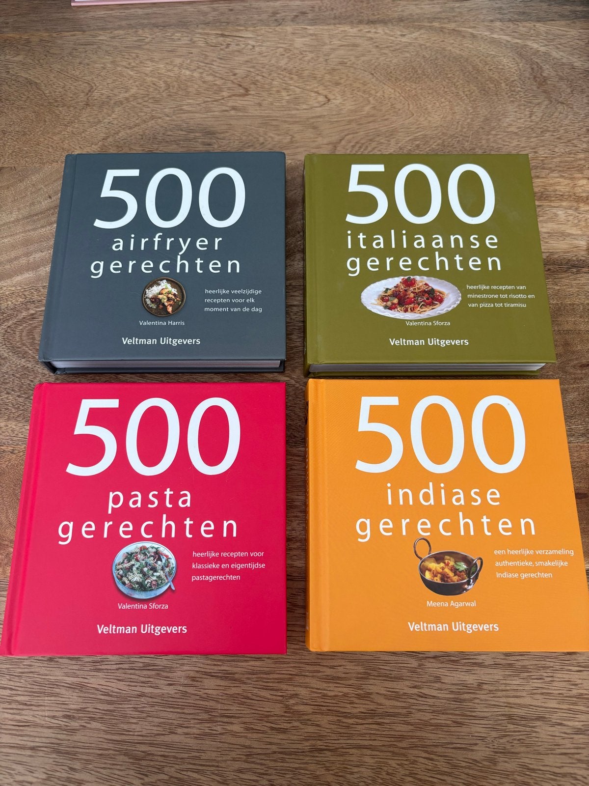 Kookboeken: 500 Airfryer, Italiaanse, Pasta, Indiase gerecht
