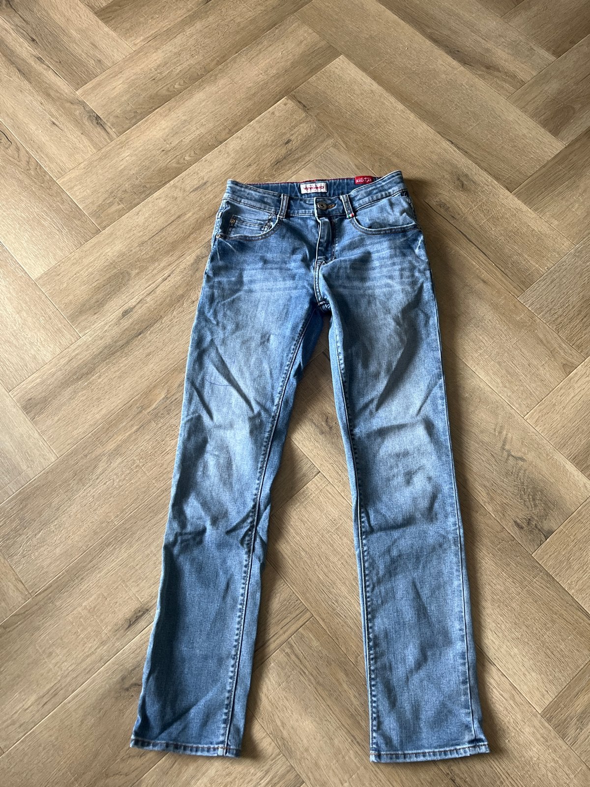 Vingino spijkerbroek maat 158/14, Ophalen of Verzenden, Gebruikt, Jongen, Broek
