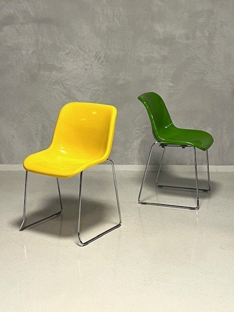 Artifort Spirit eettafelstoelen 8x vintage stoelen prijs ps, Gebruikt, Overige kleuren, ., Vintage