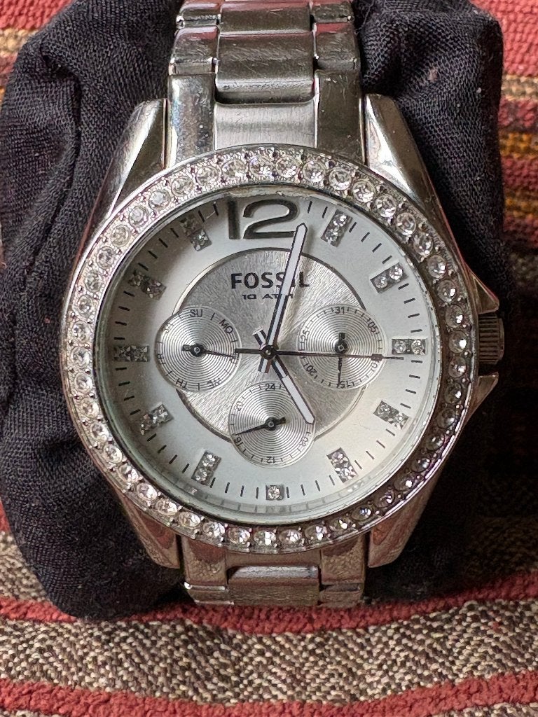 Fossil Riley ES3202 Dameshorloge, Staal, Staal, Verzenden, Fossil