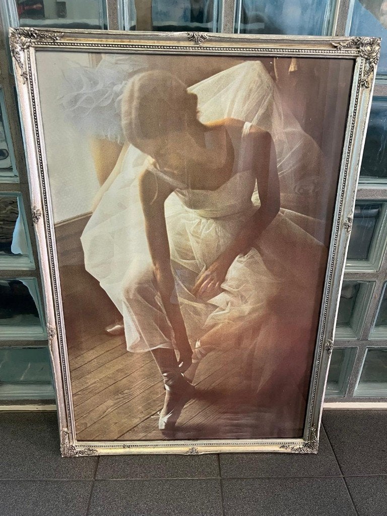 Groot schilderij balletdanseres (met lijst), Ophalen, Print