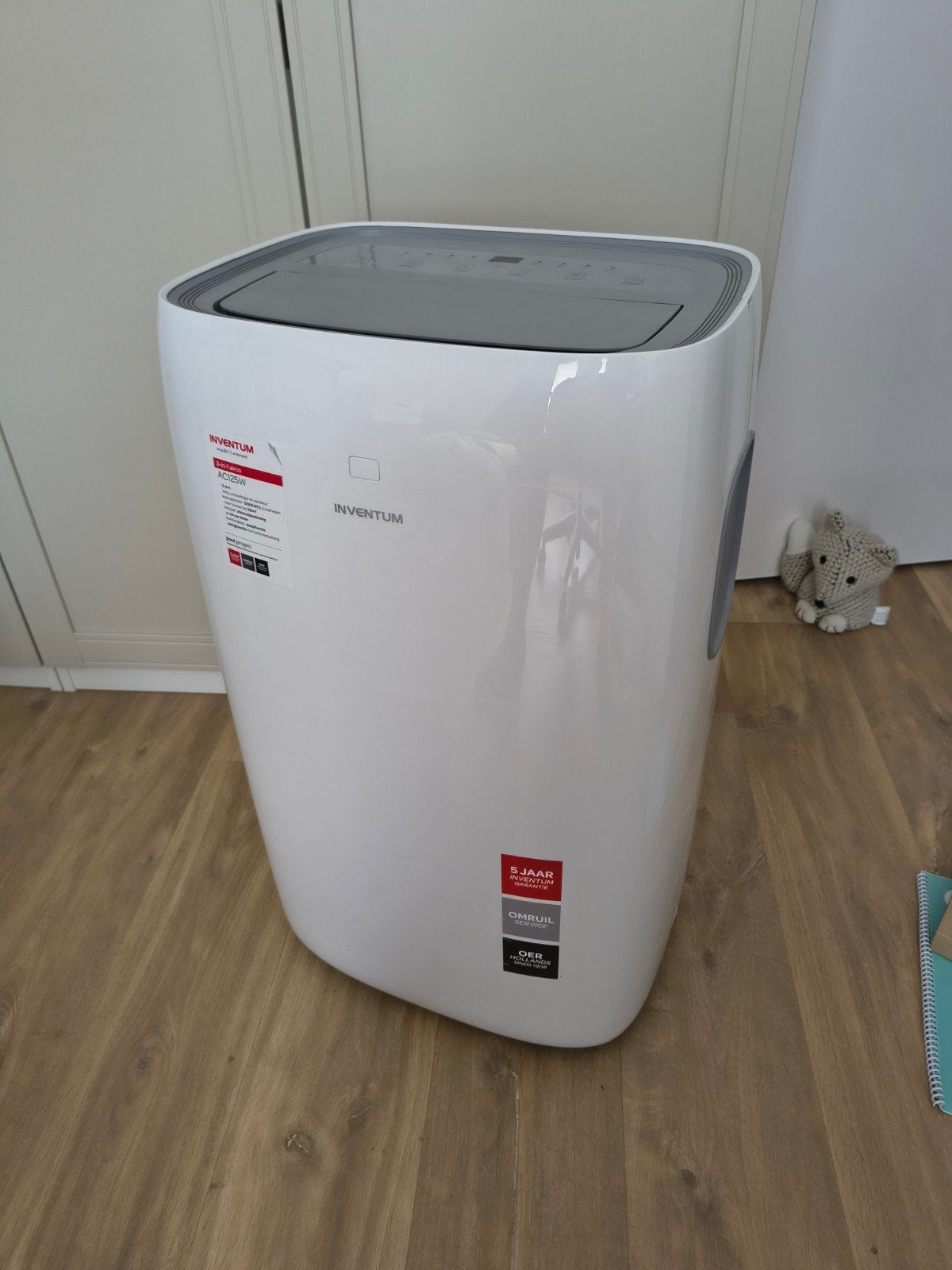 Inventum AC125W Mobiele Airco, Ophalen, 3 snelheden of meer, Zo goed als nieuw, Koelen en Ontvochtigen