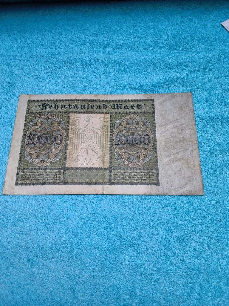Prachtig  10 000 reichbanknote  19-01-1922    vrp € 7,00, Verzenden