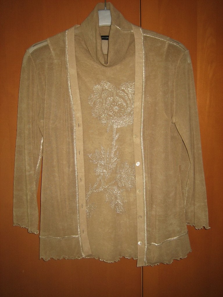 Chique beige-goud kleurige twinset NICE CONNECTION snazzeys, Kleding | Dames, Nice Connection, Verzenden, Beige, Nieuw