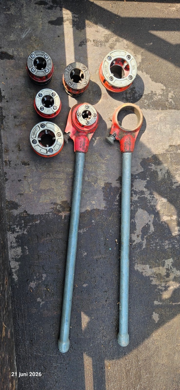 RIDGID pijpsnijders en snijkoppen set, Ophalen of Verzenden, Gebruikt