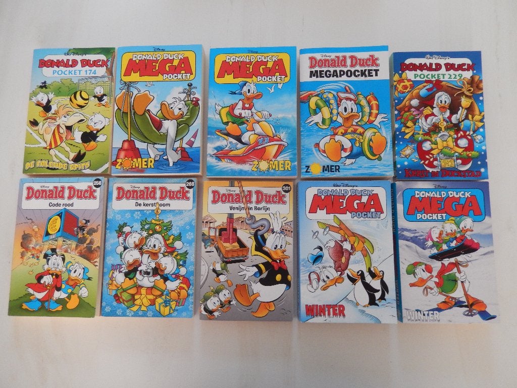 Donald Duck pockets zomer , winter, 174, 229, 256, 268, 301, Ophalen of Verzenden, Zo goed als nieuw, Donald Duck, Meerdere stripboeken