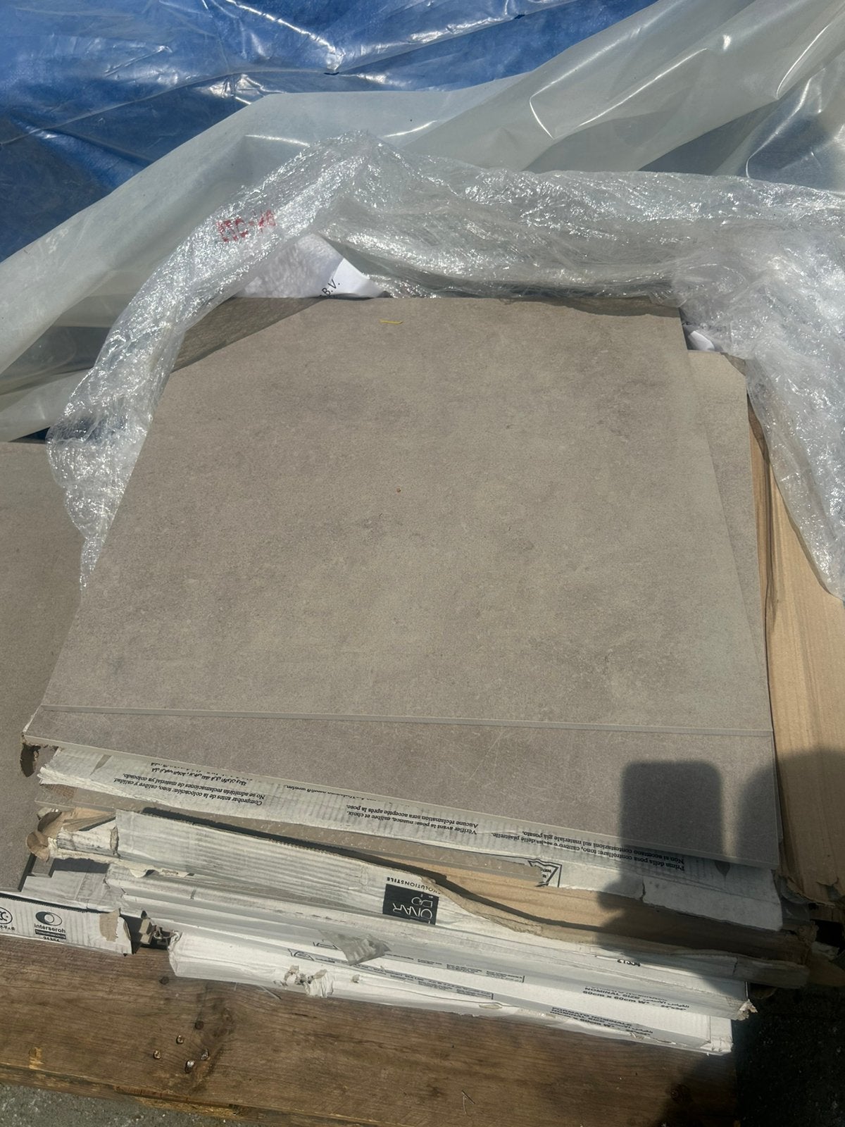 60x60 grijs vloertegels 14,5 vierkante meters, Doe-het-zelf en Verbouw, Tegels, Ophalen, 60 cm of meer, Keramiek, Nieuw