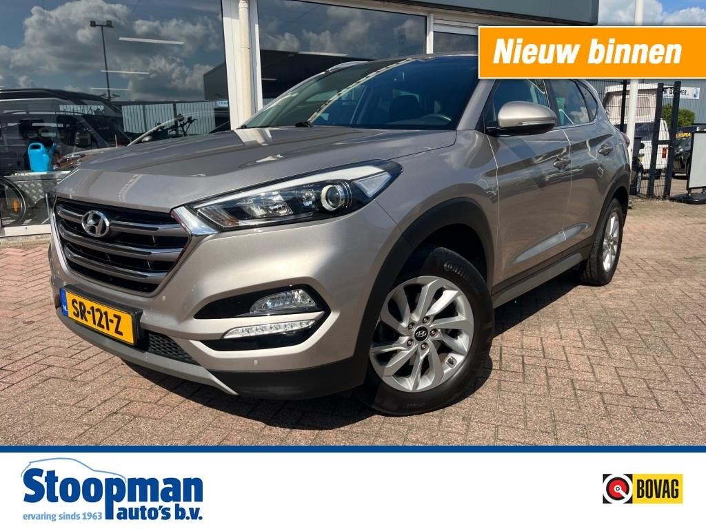 Hyundai TUCSON 1.6 GDI Comfort Clima Cruise CarPlay Stoelv., Voorwielaandrijving, Gebruikt, 4 cilinders, Origineel Nederlands