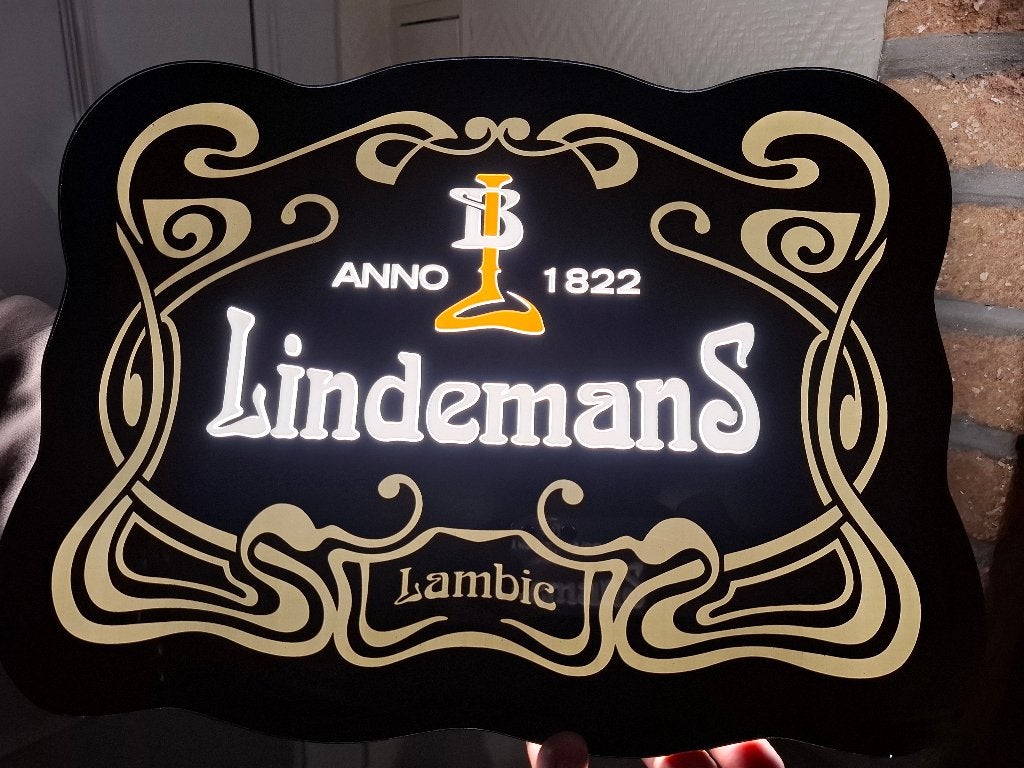 Nieuwe originele lichtreclame Lindemans bier, Verzamelen, Ophalen of Verzenden, Nieuw, Lichtbak of (neon) lamp