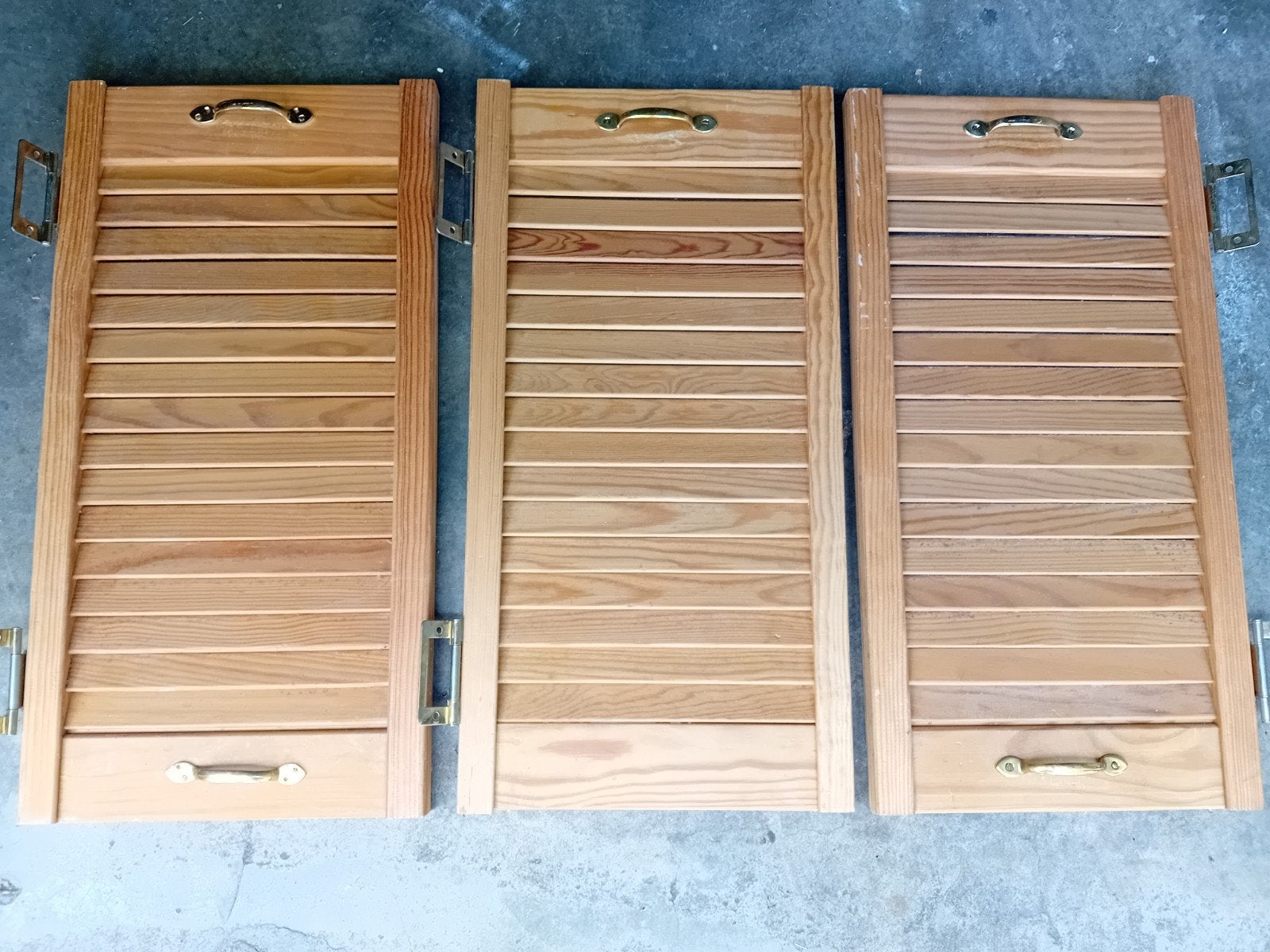 3 Louvre deurtjes 59 x 30, Ophalen, Gebruikt, Minder dan 80 cm, Overige typen