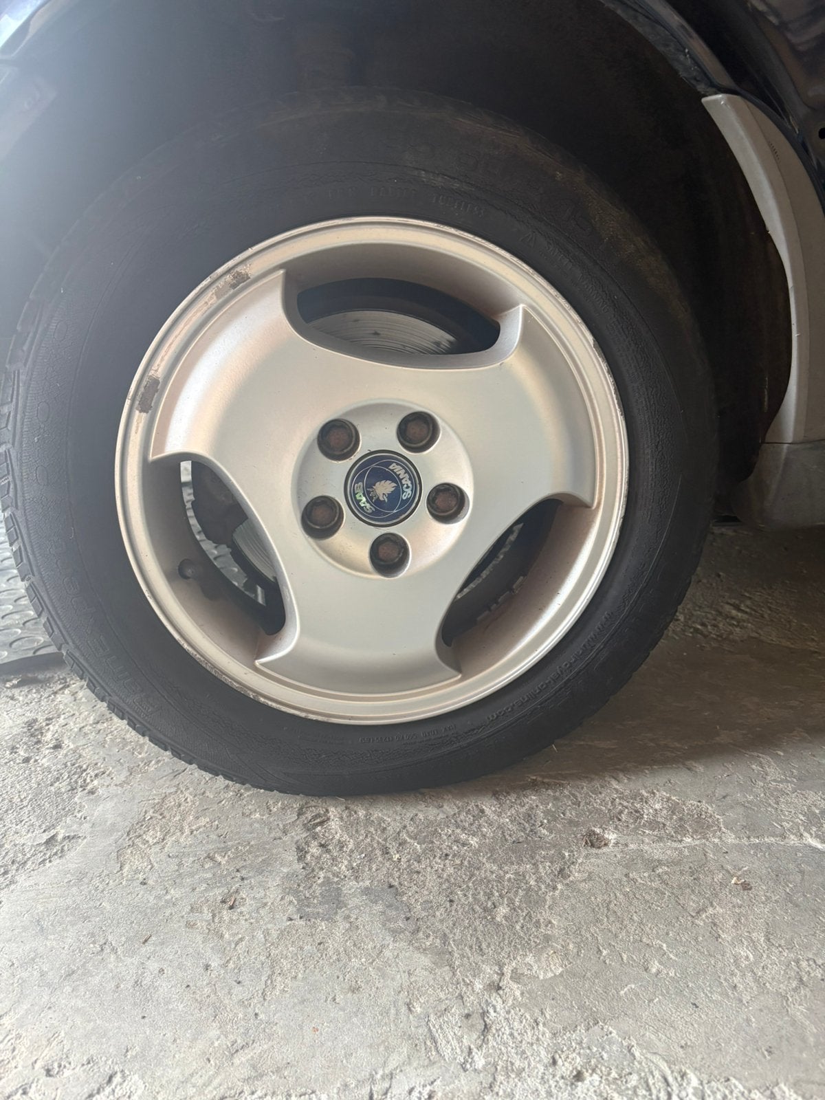 Set Saab velgen (Alu 31) met banden, Auto-onderdelen, Ophalen, Gebruikt, 15 inch, Banden en Velgen