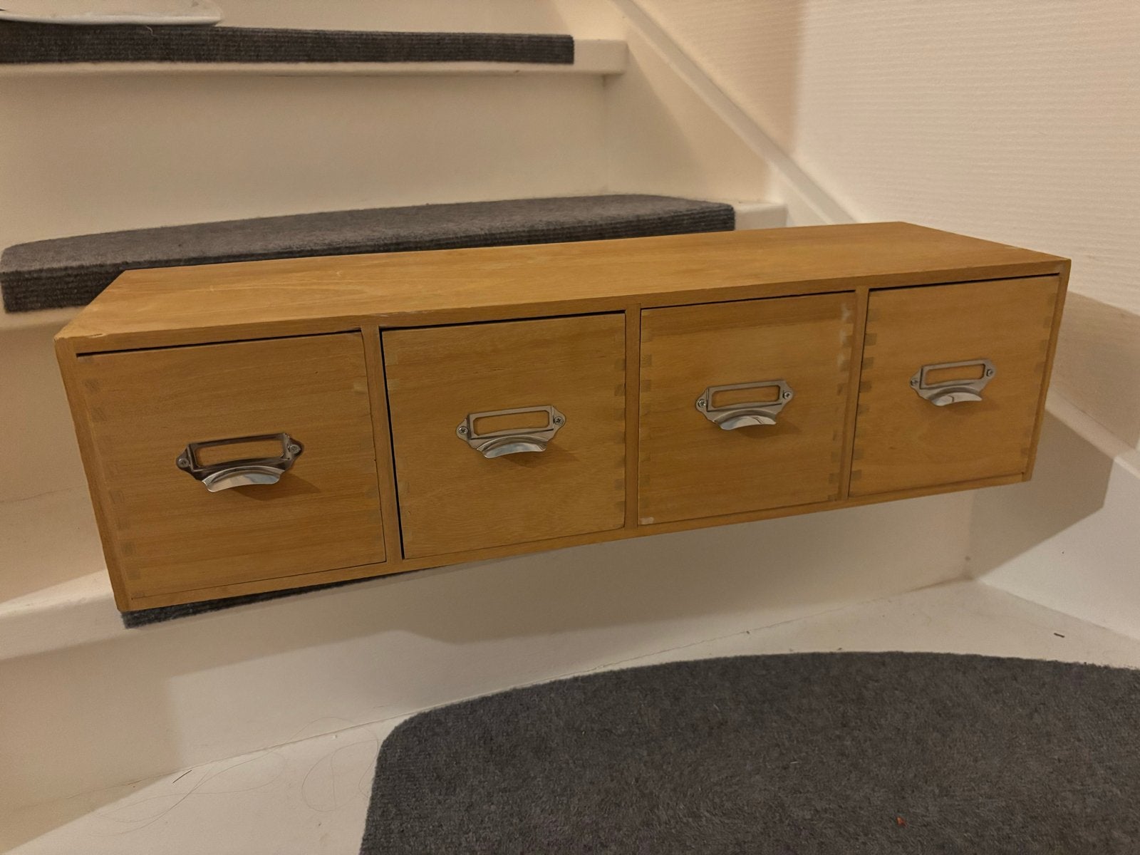 Houten ladekastje met 4 laden, Huis en Inrichting, Kasten | Ladekasten, Ophalen, Gebruikt, 50 tot 100 cm, 3 of 4 laden
