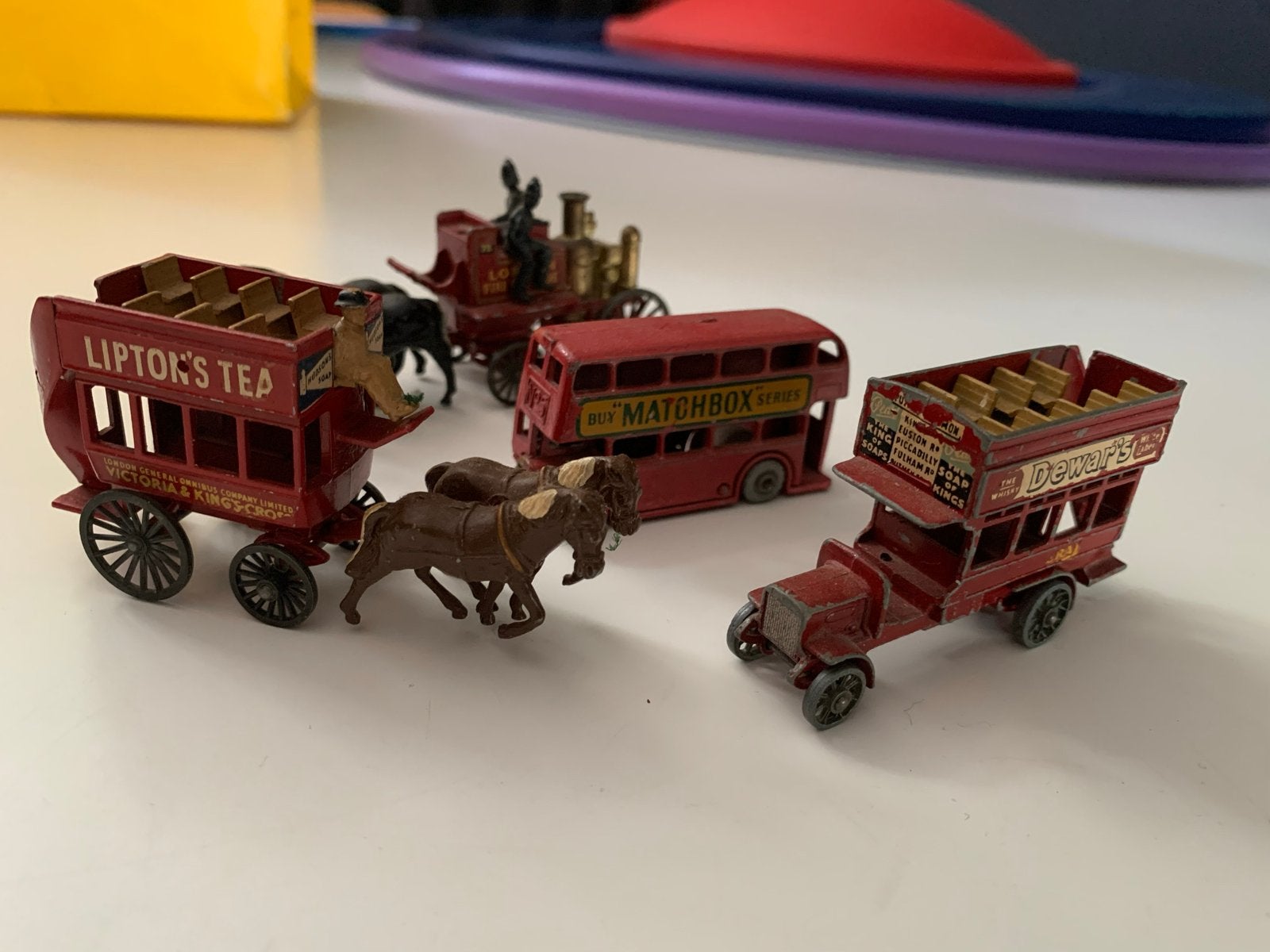Vintage Matchbox en Lesney paard en wagen modellen, Ophalen of Verzenden, Gebruikt