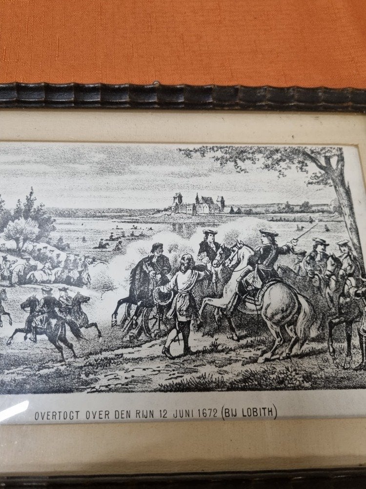 schilderij prent rijn bij lobith ingelijst, Ophalen of Verzenden, 'T Olde Gre-j, Info@toldegrej.nl, Endepoelstraat 20f Didam