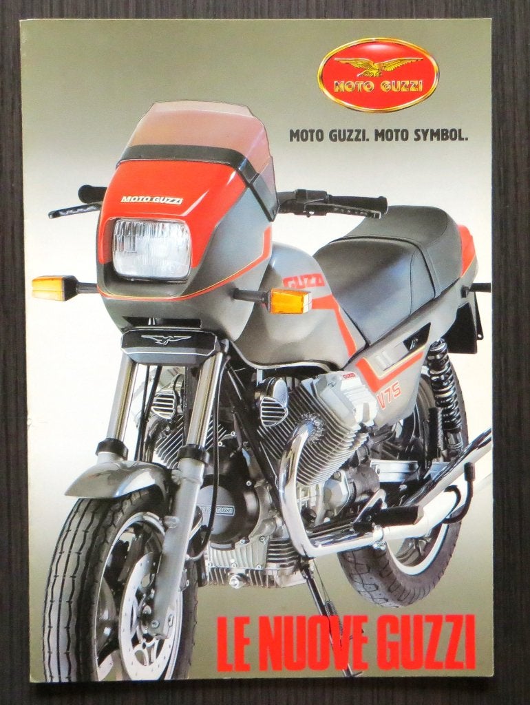 Folder Moto Guzzi V 75 - 1986 - 6 blz (Italiaans), Verzenden, Moto Guzzi