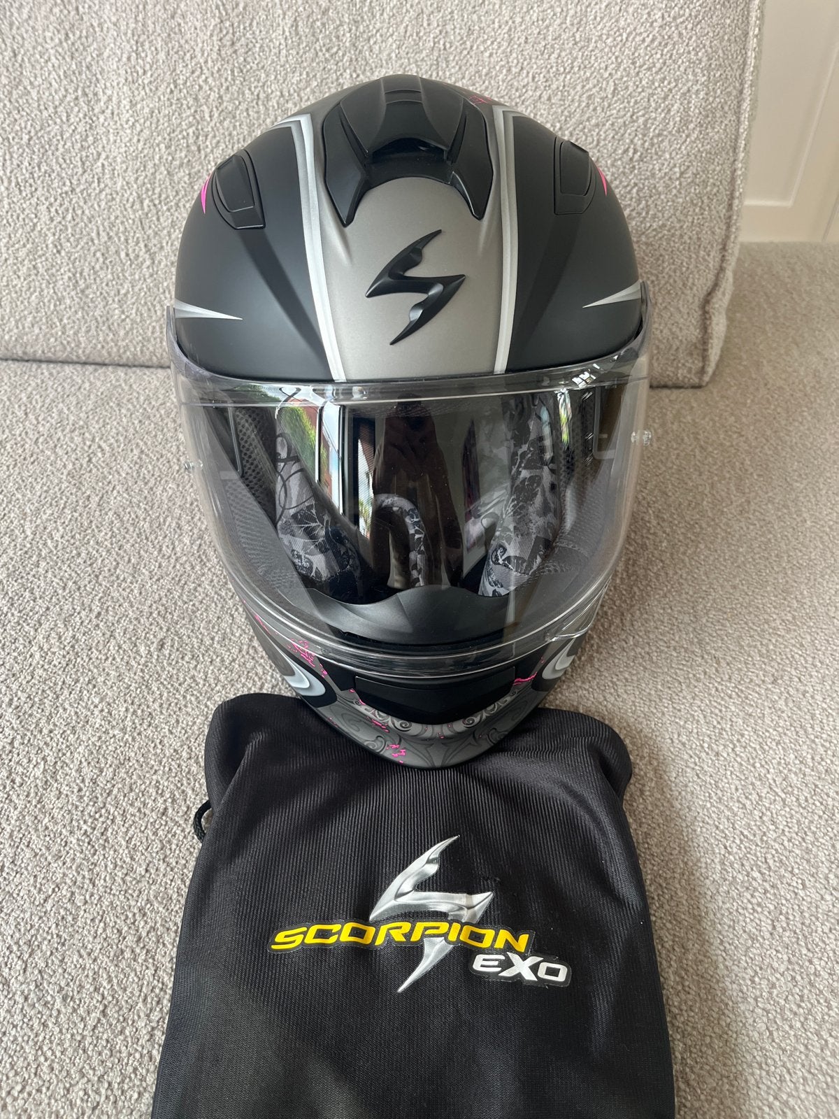 Scorpion EXO 491 Divina Integraalhelm - Zwart/Roze (XS), Overige merken, XS, Ophalen of Verzenden, Integraalhelm