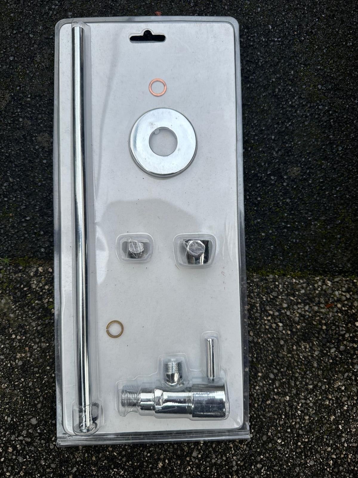 Luxe hoekstopkraan set chroom, Ophalen, Nieuw, Chroom, Kraan