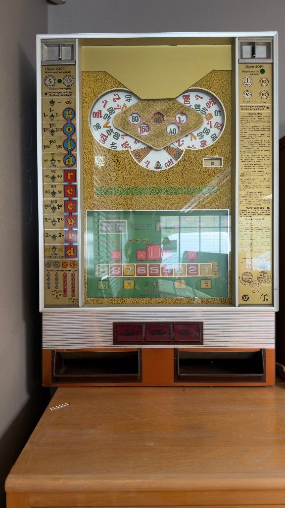 Rotamint exquisit gold Gokkast voor mancave, Verzamelen, Euro, Ophalen, Gebruikt